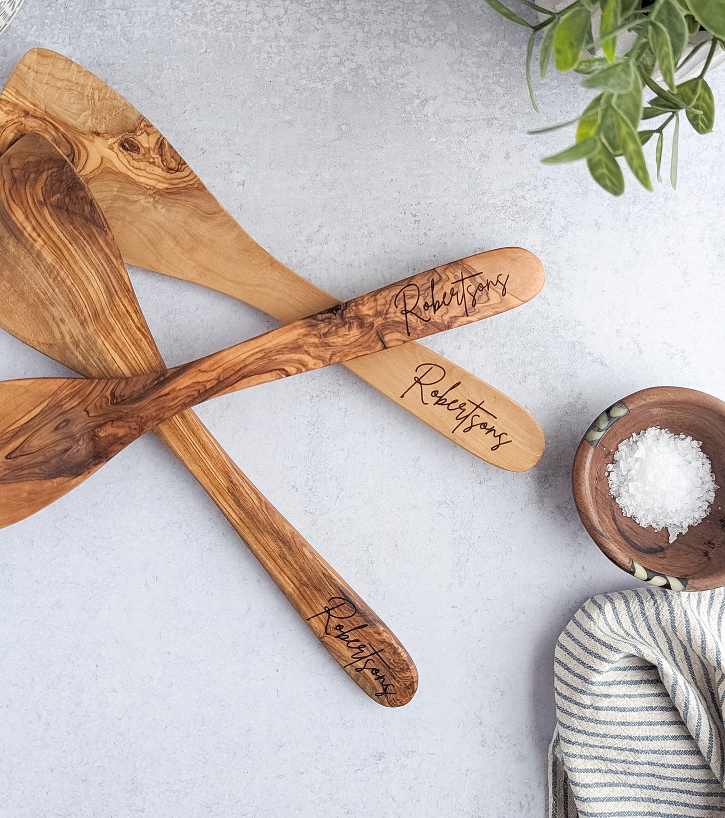 Personalized Olivewood Utensils