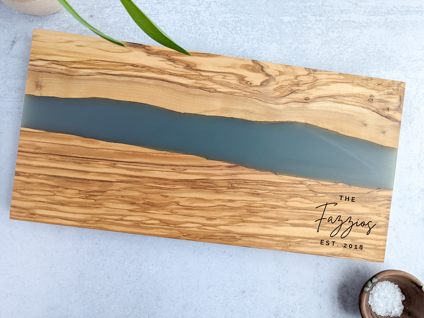 Personalized Olivewood Resin Cutting Board