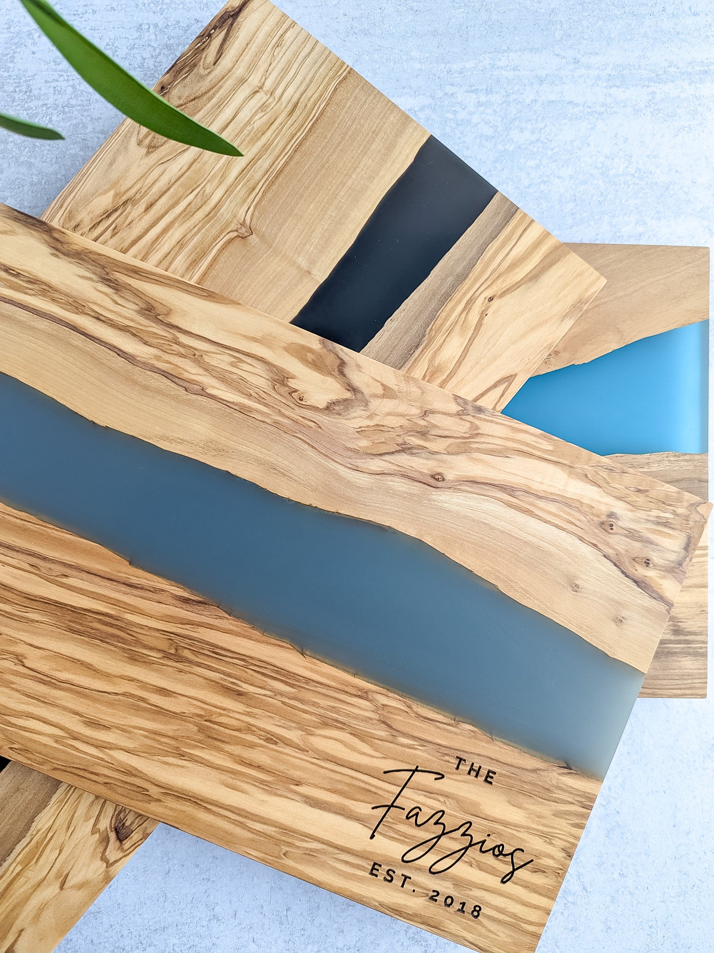 Personalized Olivewood Resin Cutting Board