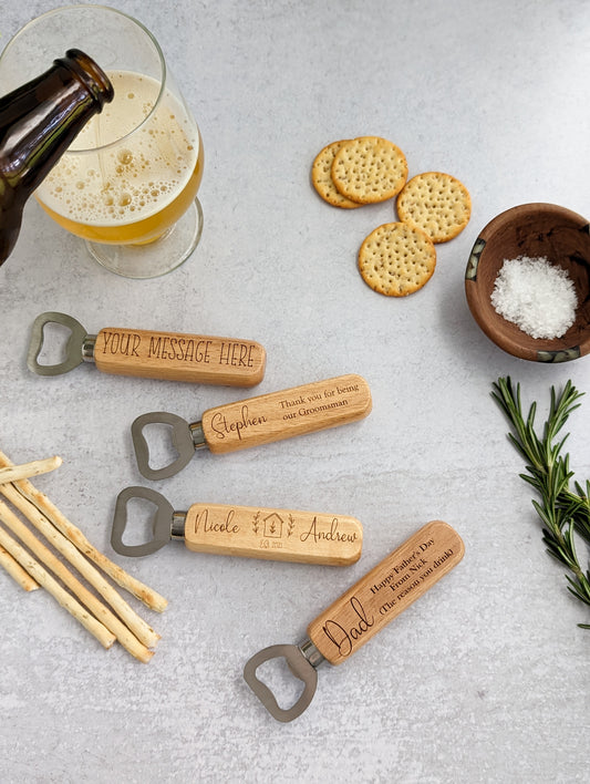 Personalized Wooden Bottle Opener