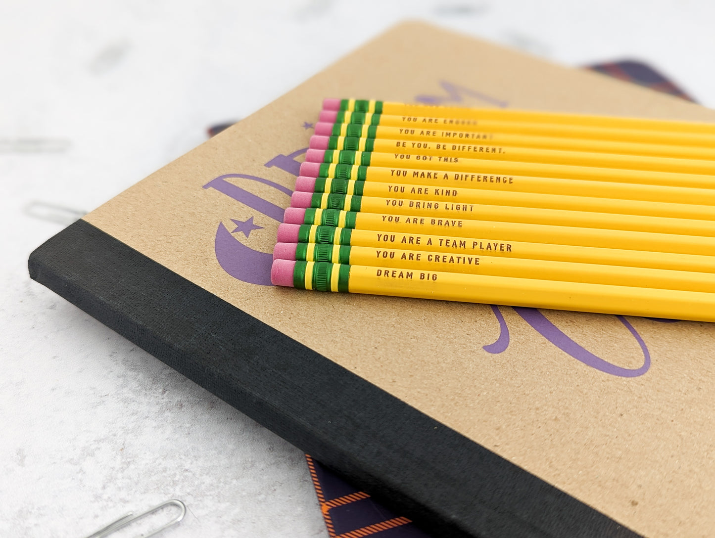 Positive Affirmations Ticonderoga Laser Engraved Pencils