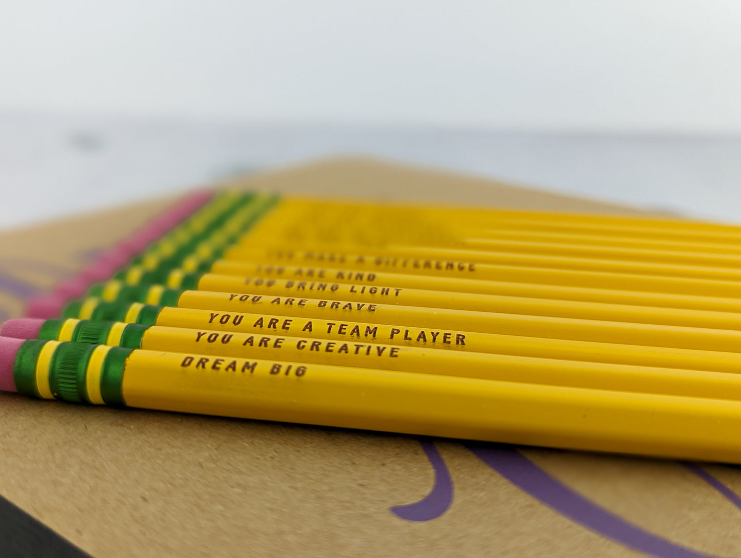 Positive Affirmations Ticonderoga Laser Engraved Pencils